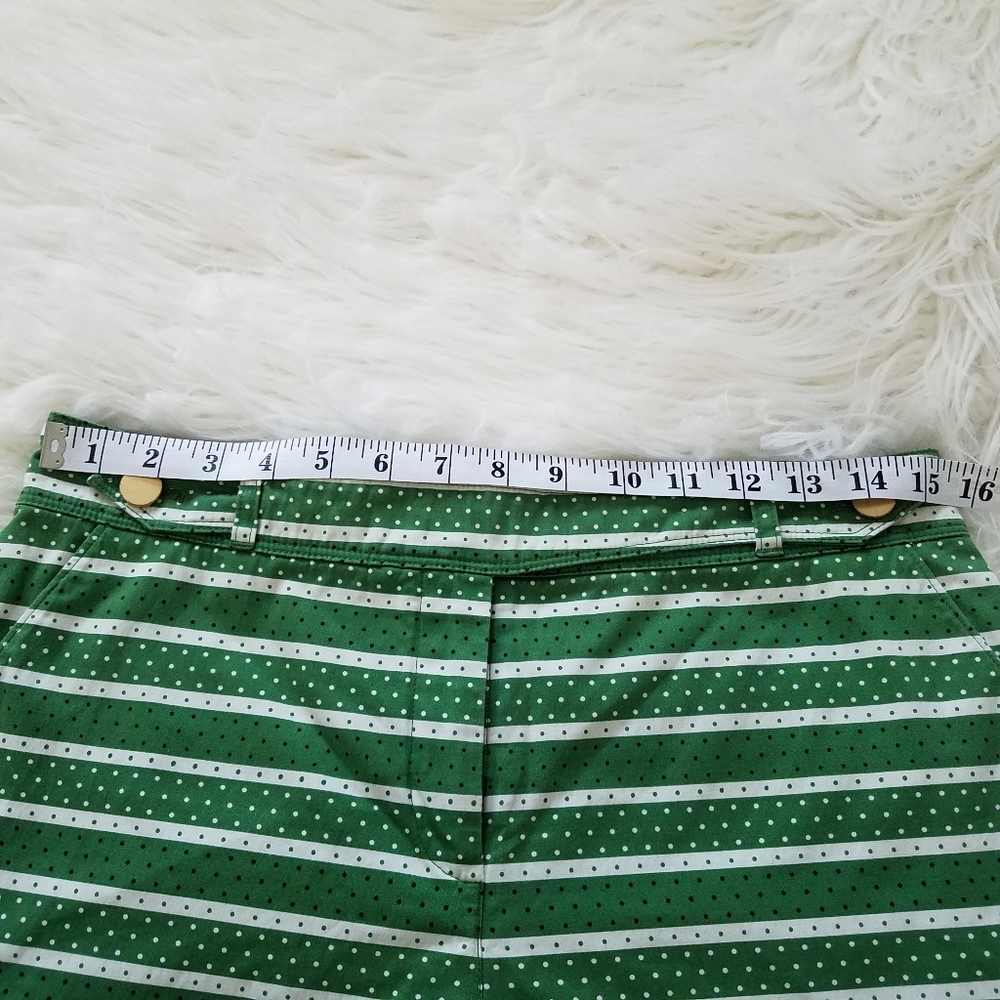 Anthropologie Meadow Rue Madison green striped shorts - Picture 8 of 10